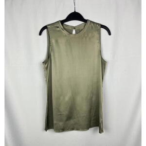 Brunello Cucinelli Silk Satin Tank Top Beige Size M